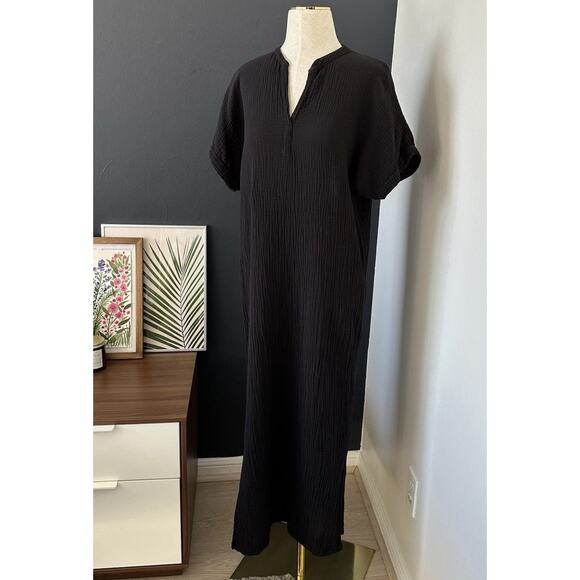 It Is Well Mandarin Gauze Dress Organic Cotton Made In California - Picture 3 of 16